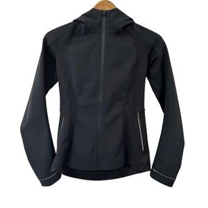 Lululemon women’s Cross Chill Jacket 2 black early version running fleece lined